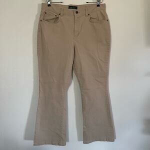 Vtg LRL Wm's Lauren Jeans Co Khaki Classic Bootcut Jeans High Rise GUC- Size 14